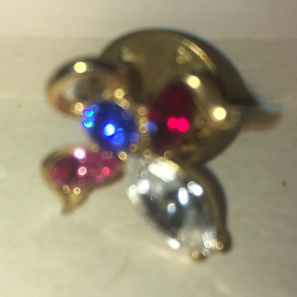 Angel Lapel Pin Guardian Gem Tones Adorable Gift